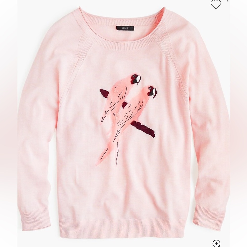 J Crew Merino Wool Crewneck Sweater in Parrot